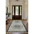 Qasida Collection Digital Print Cotton-Polyester Gray Black Moroccan Rug-235929798