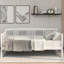 Lit de jour simple moderne en bois massif avec rangement, canapé et lit multifonctionnels, structure en pin durable, blanc-118474860