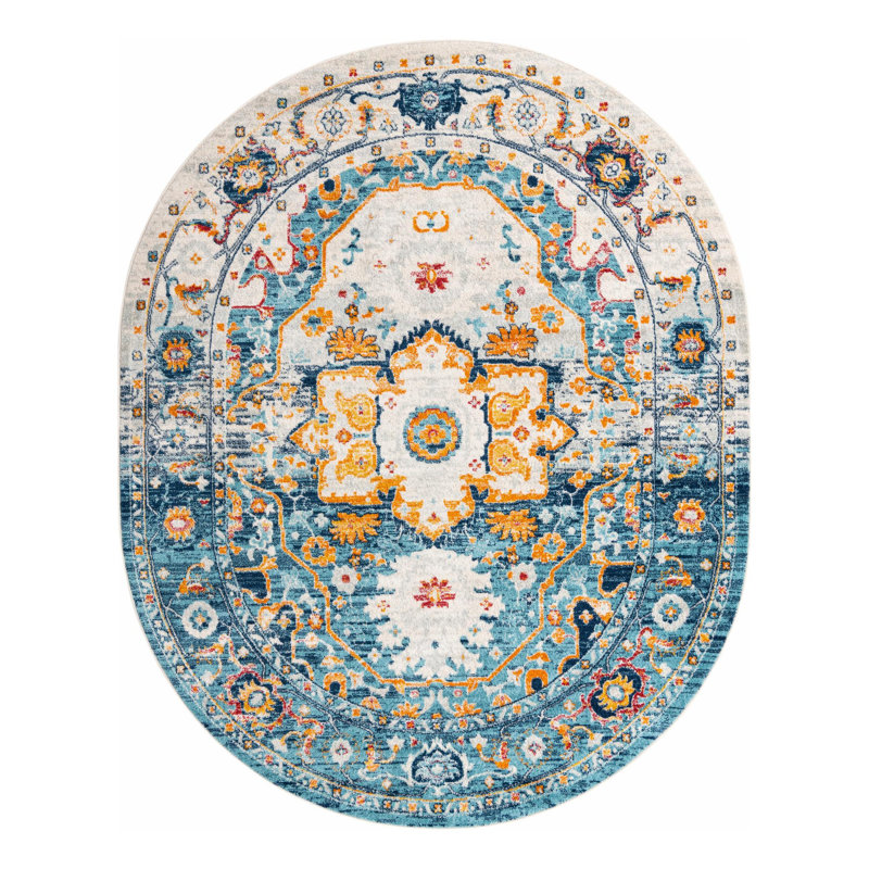 Hageman Oriental Indoor Rug, Oval 7'10" x 10'