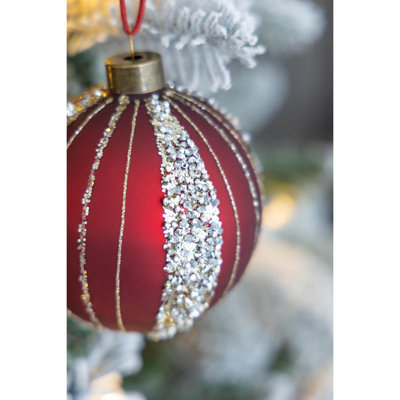 D3 "boules de Noël, boules de Noël suspendues en verre pour décorations de fêtes, lot de 12