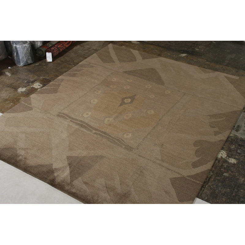 Handmade Silk and Wool Area Rug