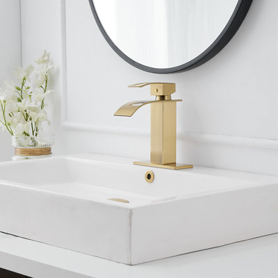Single-Hole Single-handle Bathroom Faucet with Drain Assembly