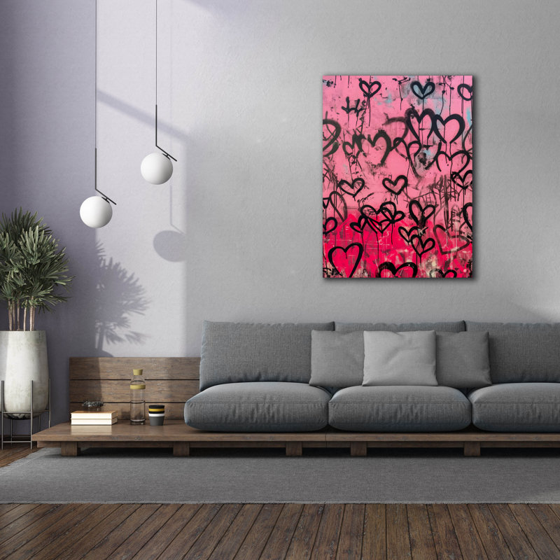 «Love Wall» par Svetlana Aleynikova, art mural sur toile, H 54 po x l 40 po