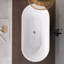 67 in. Freestanding Soaking Acrylic Bathtub in Gloss White