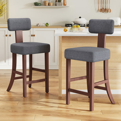 Mid Century Bar Stools Upholstered Island Chairs