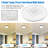 2 Pack 13 Inch LED Flush Mount Ceiling Light with 2 Black Frame, 3000K/4000K/5000K Adjustable, Dimmable, 24W, Modern LED Ceiling Light Fixture, for Bedroom, Basement, Hallway, ETL Listed