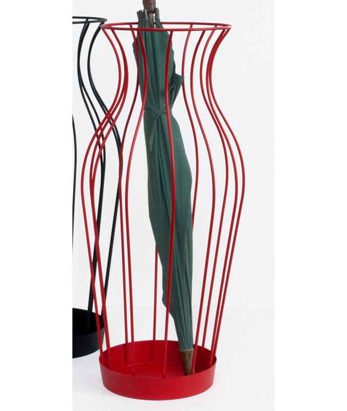Hillhurst Metal Freestanding Umbrella Stand, Red