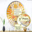 Miroir mural abstrait abstrait et orange-95186579