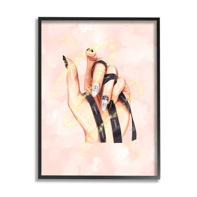 " Glam Nail Polish Hand Fashion Style Stars " by Ziwei Li