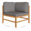 Canapé de patio carré en teck de 26 po de large avec coussins Cappe-395786773