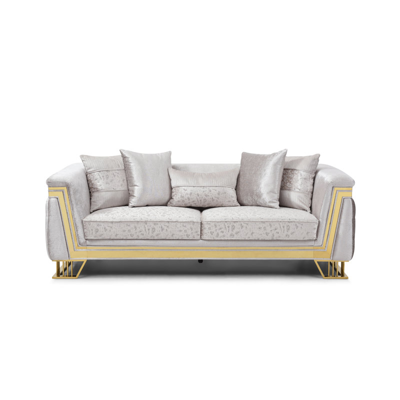 Rebecca Sofa , Shiny Silver