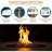 Outdoor Propane Fire Pit Table, Glass Wind Guard, 50,000 BTU, Tank Hideaway