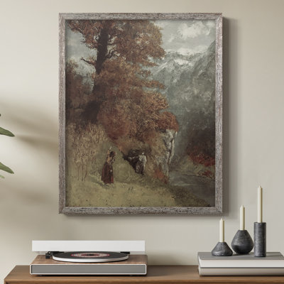 «Vintage Landscape CLXV», reproduction encadrée - bois massif