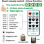 300 guirlandes de lumières DEL avec télécommande, 8 modes 9,8 x 9,8 pi, cordon USB en cuivre pour lumières de fenêtre de chambre à coucher, blanc chaud