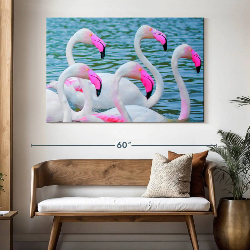 Brampt Flamingos, 34" H x 51" W