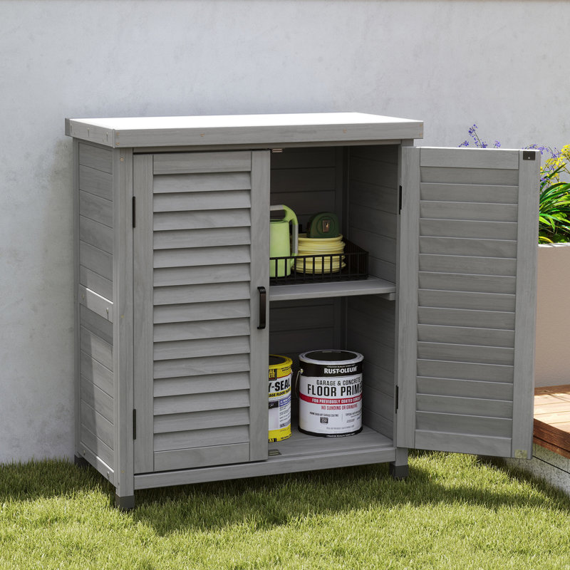 Banc de rempotage avec armoire de rangement et plateau de table en métal
