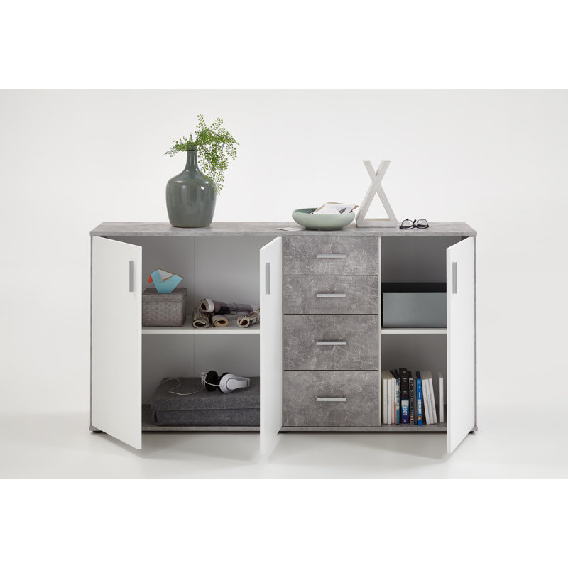 Frieda 160.1cm Sideboard, Grey/White