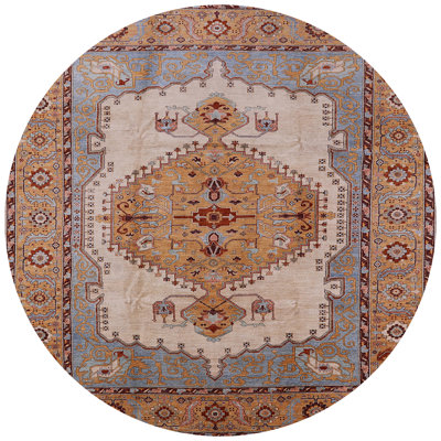 Tapis oriental orange / gris