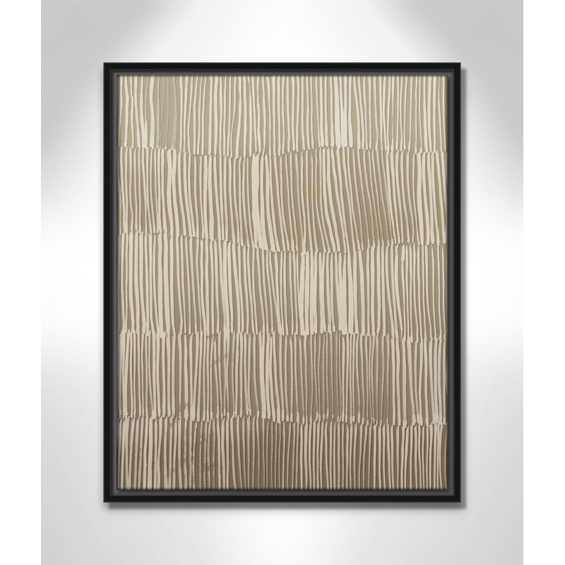 Linear Calm I Print par , H 21,5 po x l 17,5 po, Cadre flottant noir