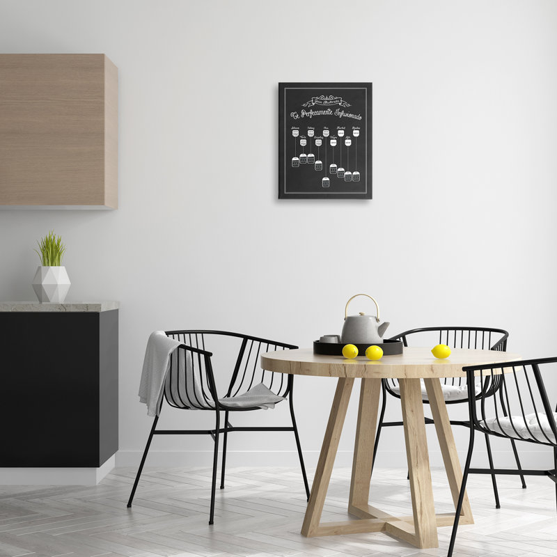 Art mural Guia de Té Perfecta par lettré et doublé, H 20 po x l 16 po