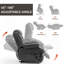Fauteuil inclinable électrique à deux moteurs avec réglage à 8 points et chauffage lombaire avec position infinie et double moteur