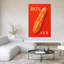Art mural rétro classique Bonjour, baguette française-2037039646