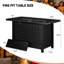 Ceasare 24.5'' H x 42.9'' W Propane Outdoor Fire Pit Table with Lid