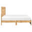 Grand lit de style rustique, finition naturelle, lit dans une boîte, livré avec des éléments de cadre, stratifié pour une utilisation à long terme, conception de panneau de chambre à coucher, tête de lit et rails, à partir de zéro, mise à niveau-1375919959