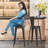 Johntell Metal Dining Chair Counter Height Chairs Stackable Barstools Wood with Removable Backrest-1373850679-1373850678