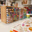 Bamboo Marker Organizer, Wooden Desktop Storage Hold 126 Markers, Pens, Pencils, Art Brushes Stationary Organizer Pencil Holder With 18 Compartments For Home, Classroom, Office Decor