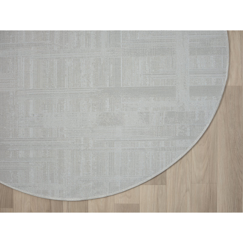 Eliana Machine Woven Cream Indoor Rug, Round 120cm