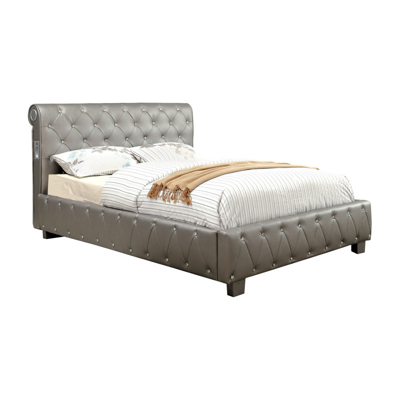 Lit-bateau tapissier Heffron, Lit double