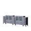 96 po Grand meuble-lavabo double gris foncé avec armoires latérales, plateau en céramique blanche, structure en bois massif, tiroirs à fermeture en douceur, deux armoires intérieures et treize tiroirs pour un rangement abondant, Scratch-1669219645
