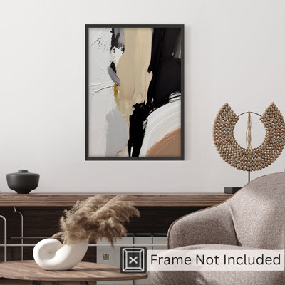 «Abstract Abstract Brush Strokes II», reproduction d'art moderne sans cadre Mid-Century
