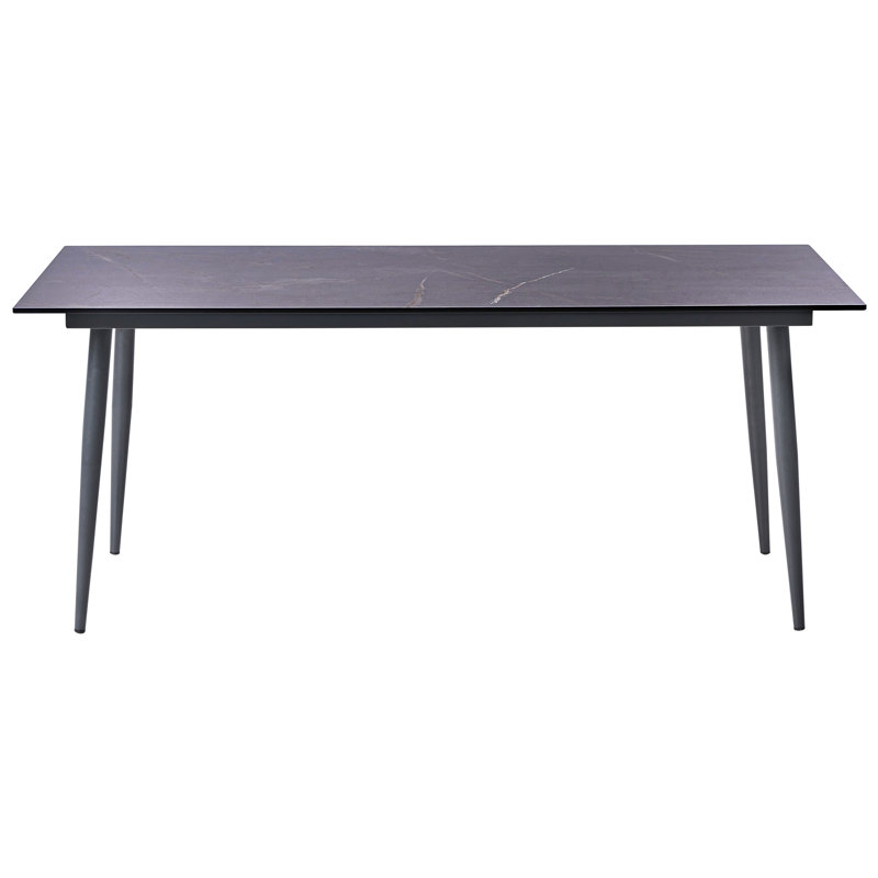 Cascoe Rectangular Metal Outdoor Dining Table , 180cm W 90cm D, Grey