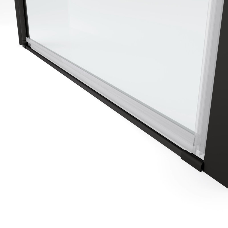 Porte de douche pivotante en verre trempé de 1/4 po - Fonction de style salle de bain moderne, esthétique