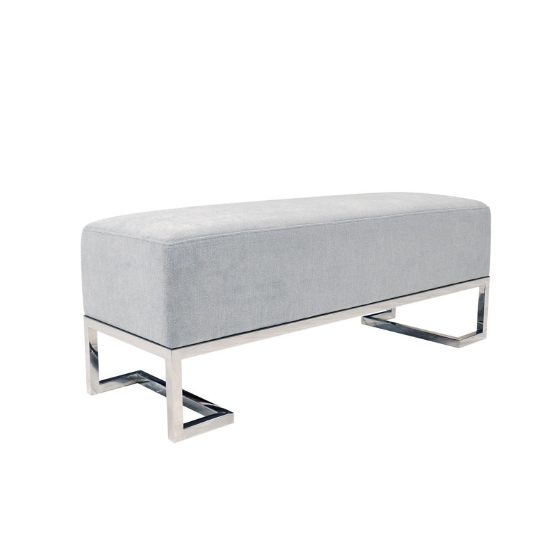 Luxe Upholstered Bench, Blue, Blue