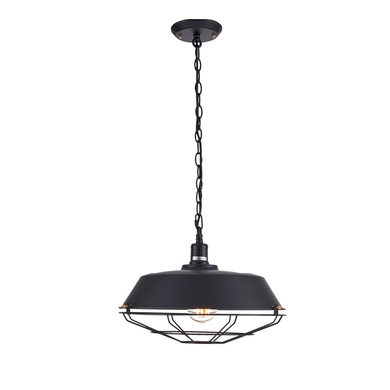 Luminaire suspendu pour dôme 1 lumières lanterne Moro, H 10 po x l 13 po x P 13 po, Rustique