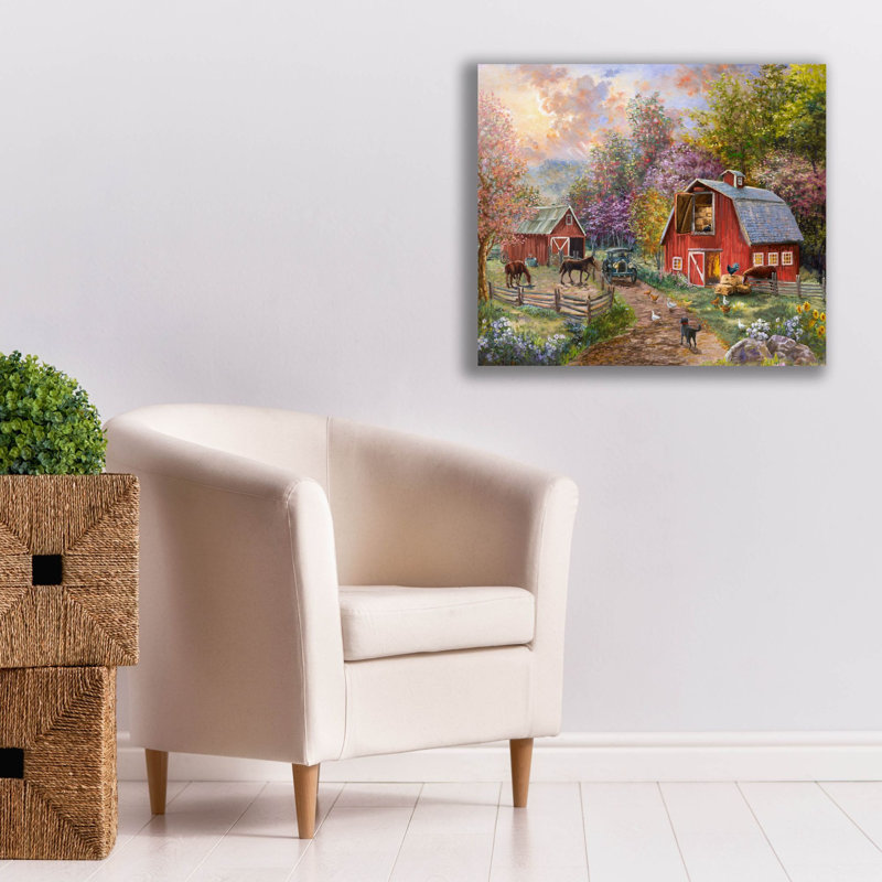 «Horse Farm Glen» par Nicky Boehme, art mural sur toile, L 26 po x H 30 po