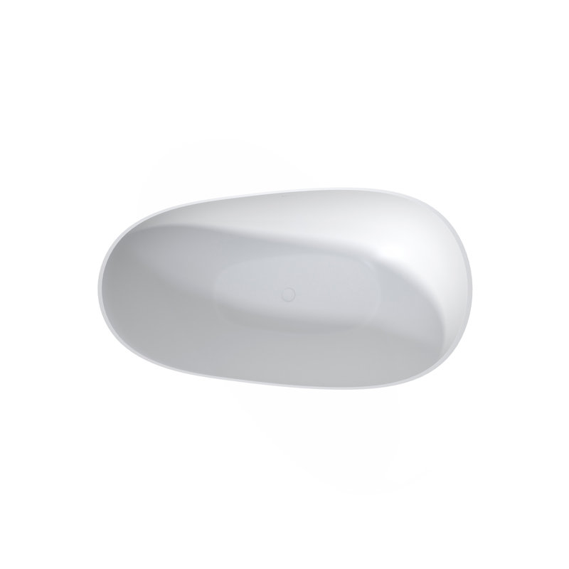 59" Premium Solid Surface Deep Soaking Bathtub