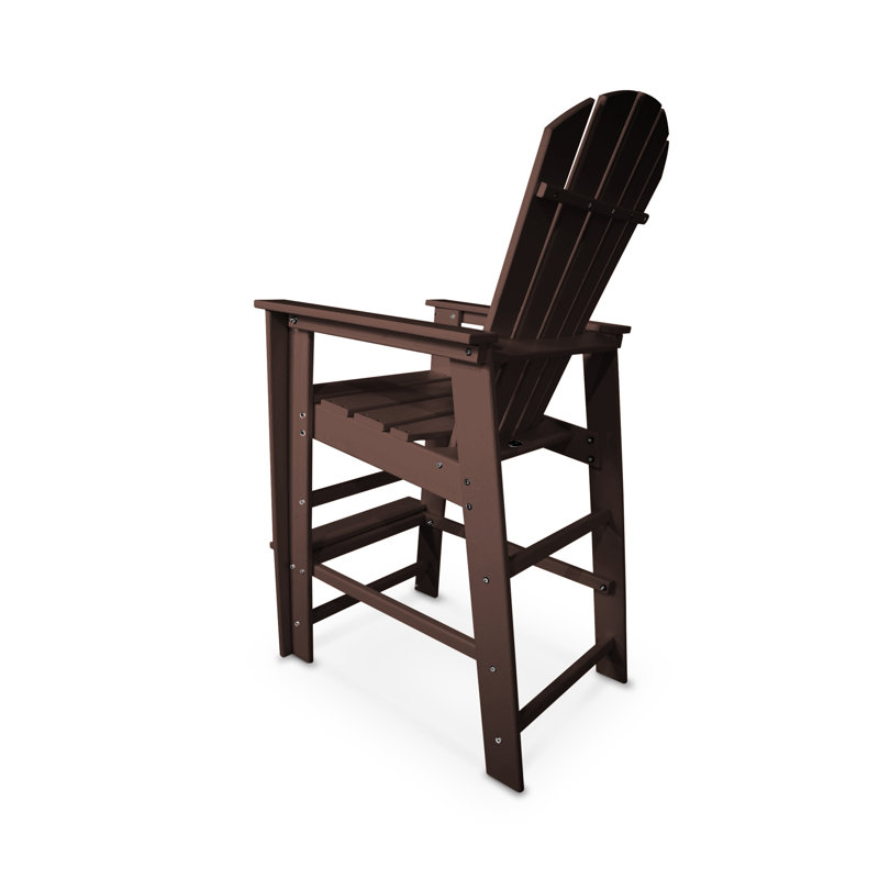 Chaise de bar POLYWOOD South Beach, Acajou