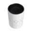 Pot de fleurs géométrique blanc en céramique de 6,3 po, plante cylindrique texturée moderne pour plantes d'intérieur