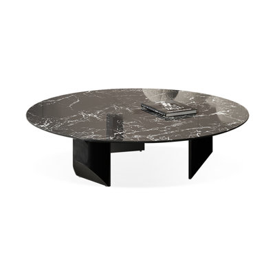 Black Marble Round Coffee Table Sets