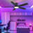 52" Flush Mount Ceiling Fan With Lights And Remote Control, Reversible And 5 Dual-sided Blades-498187551