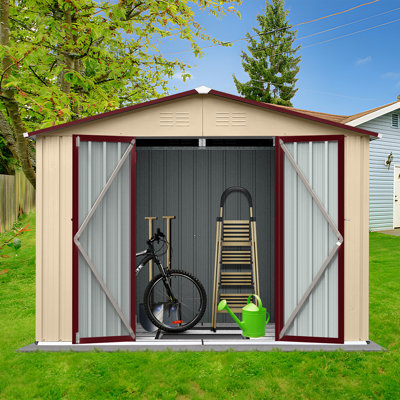 6 ft. W x 9 ft. D Metal Corner Tool Shed