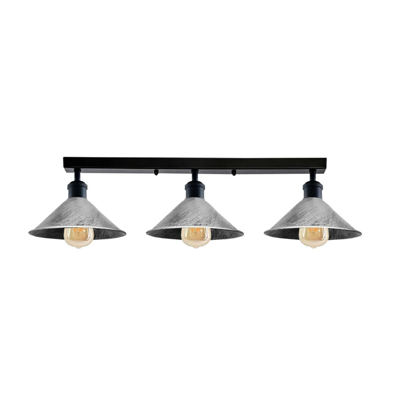 Menoher Flush Mount, No, Brushed Silver