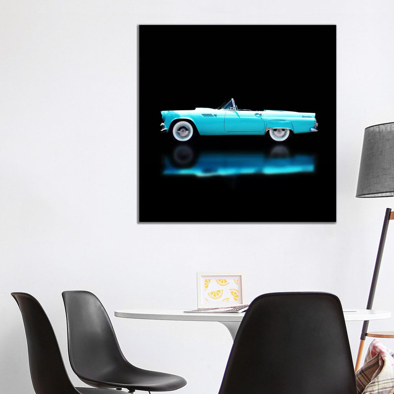 1956 Ford Thunderbird Convertible by Clive Branson - Wrapped Canvas Print, 45.72cm H x 45.72cm W x 1.91cm D