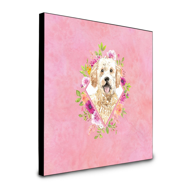 Panneau mural Dollman Flowers, Rose, Goldendoodle
