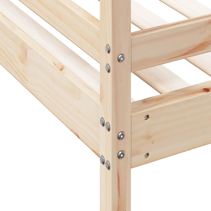 Wirra Solid Wood Bed, Brown, 120 x 200 cm