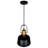 9" Black Pendant Light – Farmhouse Industrial Dome Fixture with 1-Light E26 Bulb Base for Kitchen Island or Dining Room – Adjustable Hanging Height, LED Compatible